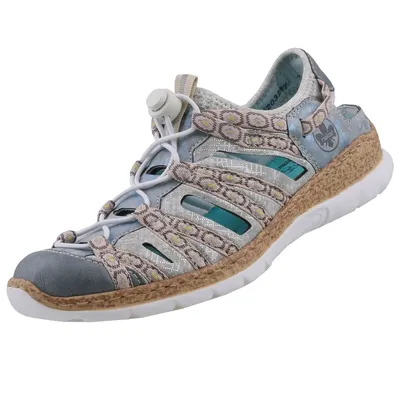 Produktbild von Rieker Damen Slipper Blau/Kombi, Schuhgröße:EUR 37