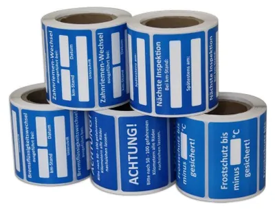 Productafbeelding van EICHNER 9220-00056 EICHNER Aufkleber Klima-Kundendienst ausgeführt bei, blau/weiß, 250 St.