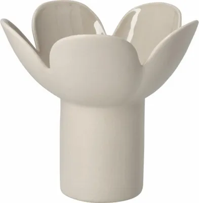 Produktbild von Räder Vase in Blumenform, beige, Steinzeug, außen unglasiert, innen klar glasiert