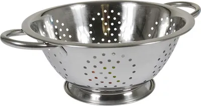 Produktbild von BURI Edelstahl-Sieb mit Standfuß 24cm Küchensieb Seiher Durchschlag Nudelsieb