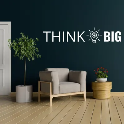 Motivationsspruch „Think Big“ – Decords Wandtattoo, Produktansicht 1