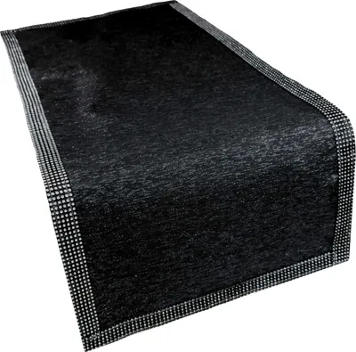 Image de Nappe, nappe à strass, noire, glamour, Margo 150 x 260
