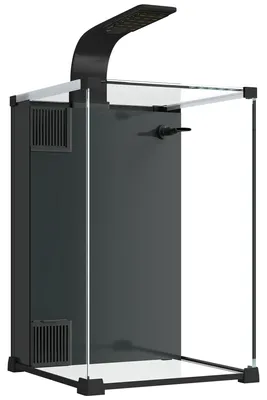 Produktbild von Aquarium Komplettset 36L Nano Aquarium mit LED-Beleuchtung Filtersystem Pumpe Zirkulation 30 x 30 x 45,5 cm Schwarz