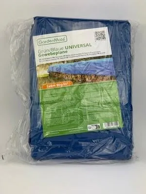 Immagine prodotto di Telo in tessuto GardenMate, telo di copertura universale, verde e blu, 5x6 m, 90 g/m², impermeabile