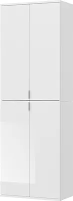 Produktbild von Garderobenschrank "SystemX" weiß Hochglanz Schuhschrank 61 x 193 cm