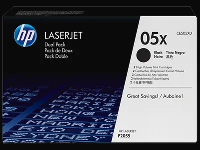 Produktbild von HP Toner CE 505 XD Doppelpack schwarz No. 05 X