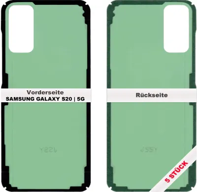 Produktbild von 5x Samsung Galaxy S20 G980F 5G G981B Akkudeckel Klebefolie Kleber Backcover Rahmen Batterie Glue