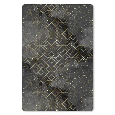 Produktbild von MuchoWow® Mauspad Mousepad Marmor - Schwarz - Gold - Geometrie 40x60 cm - Mousepads - Maus Mat - Pad - Mausunterlage - Schreibtisch Accesoire