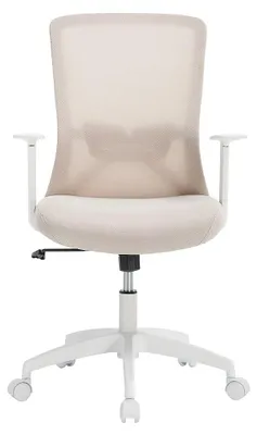 Produktbild von Bürostuhl ohne Armlehnen - Stoff - Beige und Weiß DELVORA