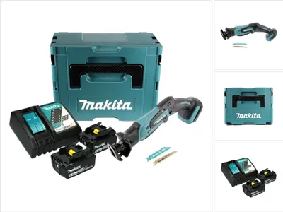 Zdjęcie produktu dla Akumulatorowa piła szablasta Makita DJR 183 RGJ 18 V + 2x akumulator 6,0 Ah + ładowarka + Makpac