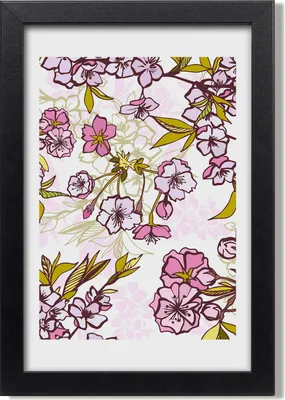 Produktbild von Bild 20x30 MDF-Rahmen, Wandkunst Kirschblüten