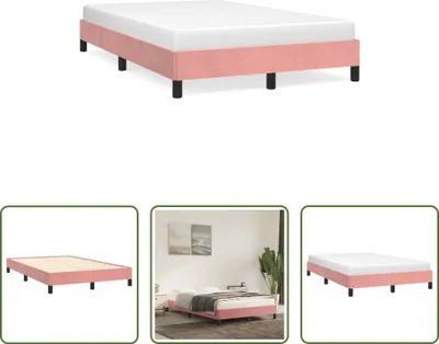 Produktbild von The Living Store Bettgestell Rosa 120x190 cm Samt