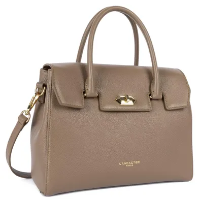 Produktbild von Lancaster Handtasche mit Klappe und Metallverschluss M Milano Cosmos Dunkelsand