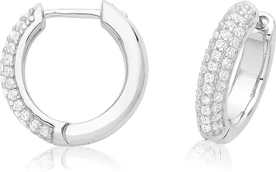 Productafbeelding van Oorbellen voor dames, gemaakt van sterling zilver 925 met zirconiumoxide - 3mm; TRS33343
