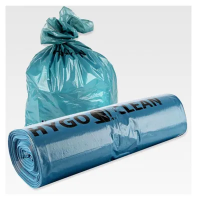 Produktbild von 250 Stück Hygoclean Müllsäcke, 160 l | LDPE, Rolle, blau, L: 110 cm, B: 65 cm, 60 my