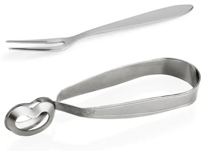 Produktbild von 12x Schneckenzange und Schneckengabel Chromnickelstahl