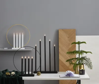 Produktbild von Fensterleuchter 'Glory', 4-flammig, schwarz