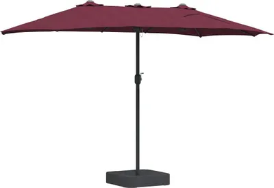 Produktbild von vidaXL Garten-Sonnenschirm Bordeauxrot 385 x 209 x 244 cm