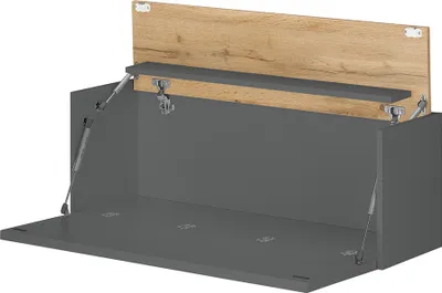 Produktbild von Sekretär, wandhängend, anthrazit mit Eiche, CRISP-61