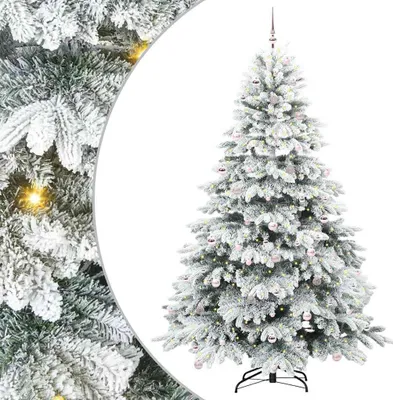 Image de vidaXL Sapin de Noël artificiel avec 300 LED Blanc 240 cm PE et PVC