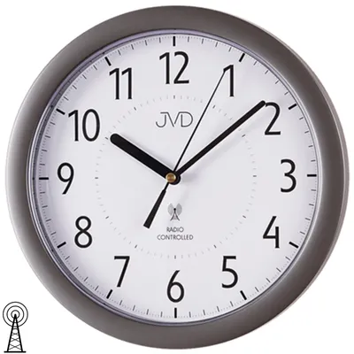 Produktbild von JVD RH612.11 Wanduhr Funk Funkwanduhr analog anthrazit rund