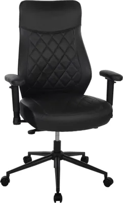 Produktbild von Bürostuhl >Homepro< Rautensteppung, schwarz, Mikrofaser - 67x109x67cm (BxHxT)