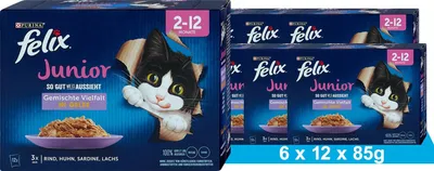 Produktbild von FELIX So gut wie es aussieht Junior Katzennassfutter, 6x12x85g (6x12x85g)