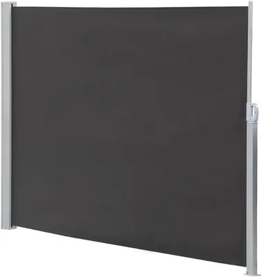 Produktbild von Seitenmarkise ausziehbar 160x300cm Markise Anthrazit Polyester Sichtschutz Seitenrollo Windschutz Seitenrollo
