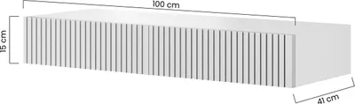 Obrázok produktu pre Závesný písací stôl Nicole s 2 zásuvkami – závesný písací stôl, kašmír | Farba: kašmír | Rozmery: 100 x 15 x 41 cm