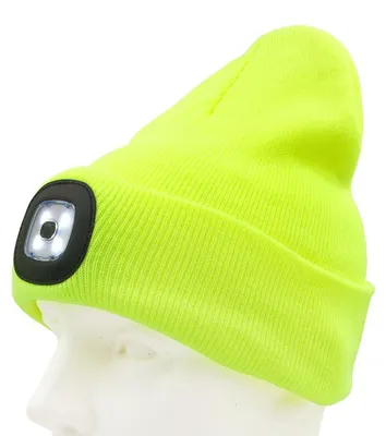 Produktbild von Wintermütze OLAF YX - LED-Mütze Gelb - Acrylmütze - warme Mütze