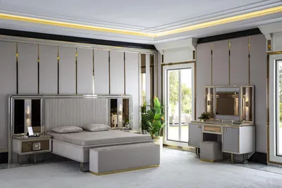 Produktbild von Bett Weiß Schön Design Modern Doppel Betten Schlafzimmer Elegantes Möbel Neu