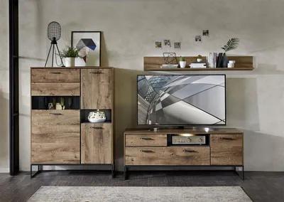 Produktbild von Wohnwand Anbauwand Schrankwand Mediawand Wohnzimmerwand TV-Wand "Manhattan I"