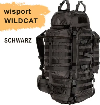 Produktbild von WISPORT Rucksack WILDCAT Cordura Schwarz Camping Wanderung Outdoor Militär 65L
