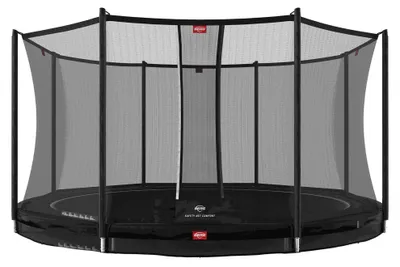 Produktbild von BERG Bodentrampolin Favorit InGround 380 + Sicherheitsnetz Comfort Schwarz