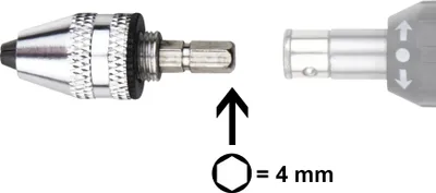 Produktbild von Schnellspannfutter mit 4 mm Sechskant Bit