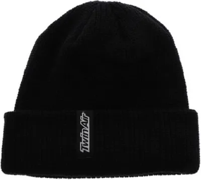 Produktbild von Schwarze Beanie Mütze aus der Air Serie, bestickt