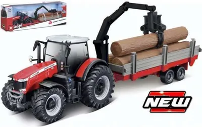 Produktbild von MASSEY FERGUSON 8740S mit Forstanhänger., BUR31659, Maßstab1/50, BURAGO