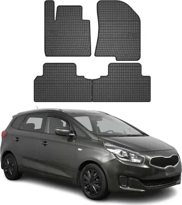 Image de Tapis de Sol pour Kia Carens 2013-2019 Noir Caoutchouc