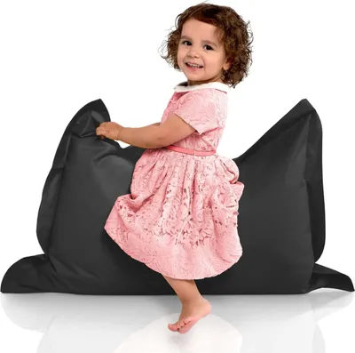 Produktbild von Green Bean® Kinder-Sitzsack 70x100cm mit 70 Liter EPS Perlen Füllung - Indoor & Outdoor - Schwarz