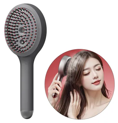 Produktbild von Elektrische Haarbürste mit Sprühfunktion, Kopfhautmassage mit Vibration & Rotlicht, antistatische Bürste für lange, lockige & trockene Haare