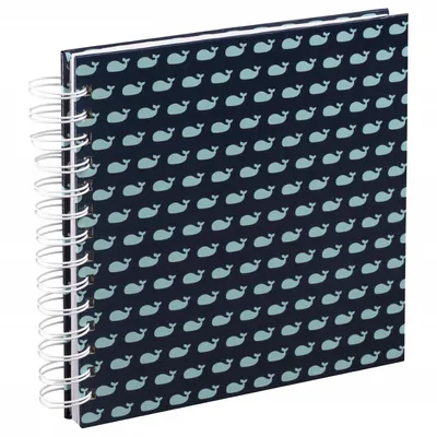 Produktbild von Hama Whales, Blau, 40 Blätter, 10 x 15 cm, Spiralbindung, Weiß, 40 Blätter