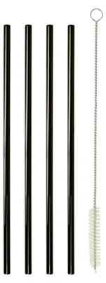 Produktbild von Edelstahl 4er Trinkhalme Set 21,5cm