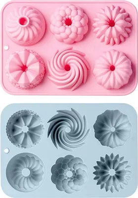 Produktbild von Silikon Mini Kuchenformen - Set aus 6 Teilen - Hitzebeständig