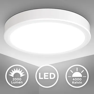 Zdjęcie produktu dla Lampa sufitowa LED okrągła lampa sufitowa przedpokój kuchnia 18W salon 28cm biała