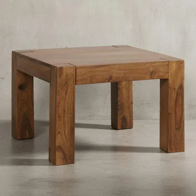 Rustikaler Couchtisch NAKO_ Akazienholz_ quadratisch_ handgefertigt_ pflegeleicht - KADIMA DESIGN_Farbe_ Braun_ Größe_ 60x60x40 cm_#sku_BARWL1.213#