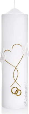 Produktbild von Hochzeitskerze mit Namensverzierung aus hochwertigen Wachsbuchstaben (Nr 1)