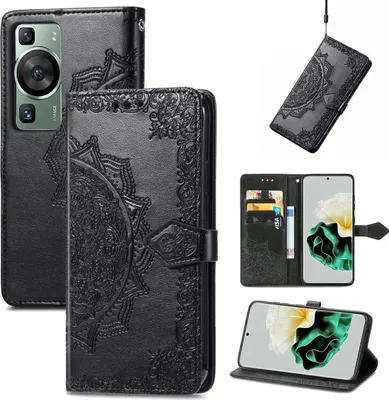 Produktbild von König Design Hülle kompatibel mit Kunstleder Handyhülle - Handy Case Schwarz