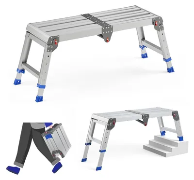 Faltbarer Aluminium-Hocker, höhenverstellbar, 150 kg