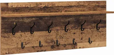 Obrázok produktu pre vidaXL Nástenný nočný stolík s policou z recyklovaného dreva 100 x 40 x 12 cm