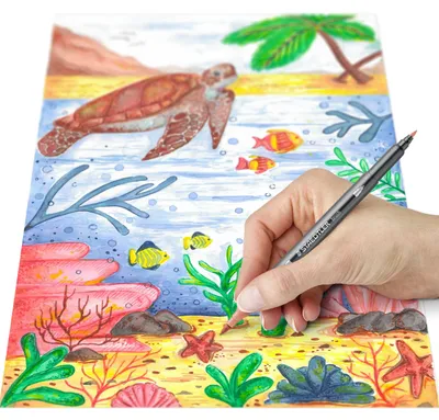 Obrázek produktu pro Staedtler 3001 C6-2, Pokuta, 6 barva/barev, Kulatý a štětcový hrot, 0,5 mm, 6 mm, Kulatý